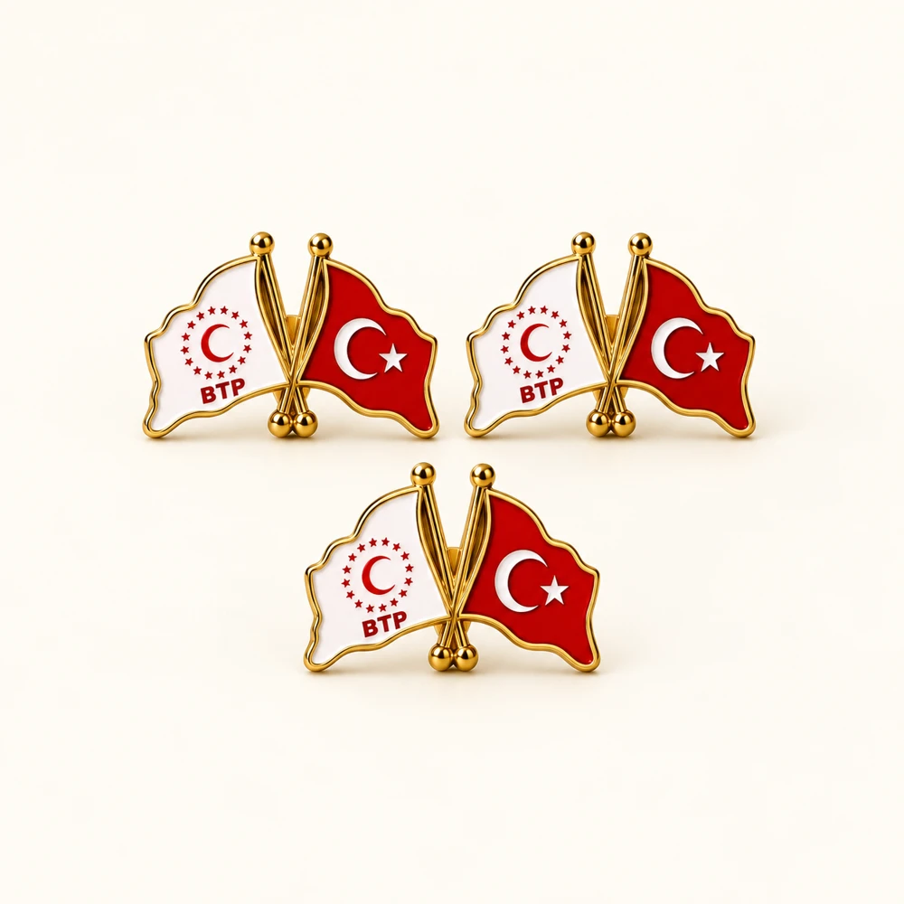 BTP Türk Bayraklı Rozet ürün fotoğrafı