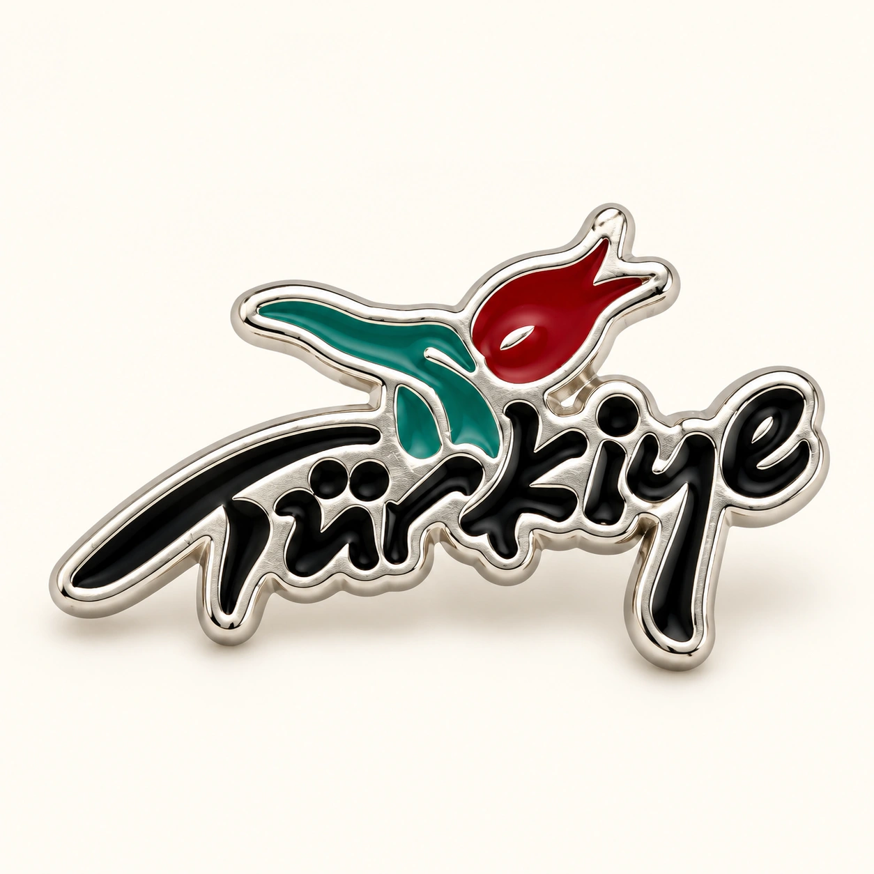 Gümüş Türkiye Lale Rozet ürün fotoğrafı